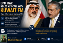 Dar, Kuwaiti FM call for restraint, reaffirm commitment to Islamabad MoU