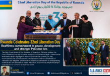 Rwanda celebrates 32nd Liberation Day,reaffirms commitment to peace & stronger Pakistan ties
