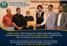 OPGF Chairman Zaheer Mehr calls for greater global cooperation through interfaith dialogue