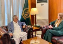 UK envoy, Dar discuss regional issues, bilateral cooperation